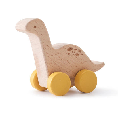 Dinosaurier-Auto aus Buchenholz